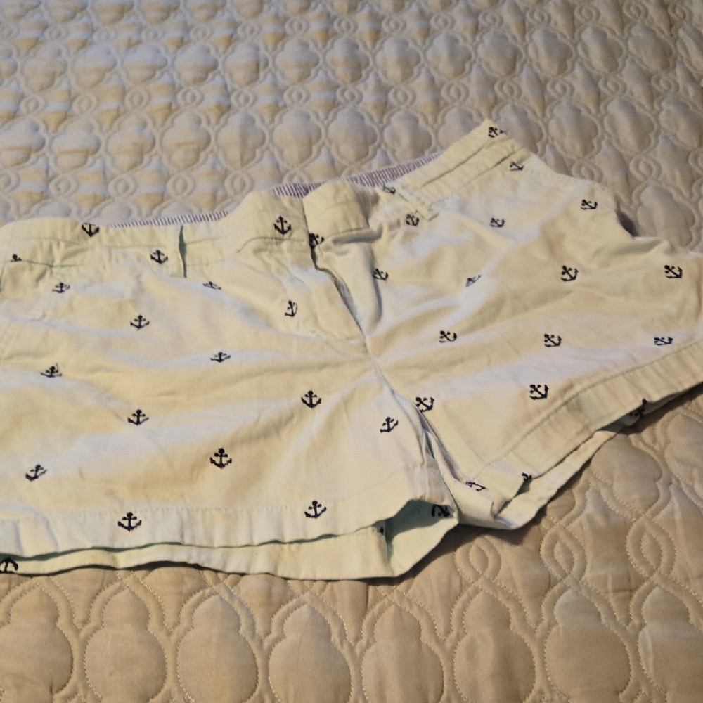 Anchor Print Women's  Cotton Shorts